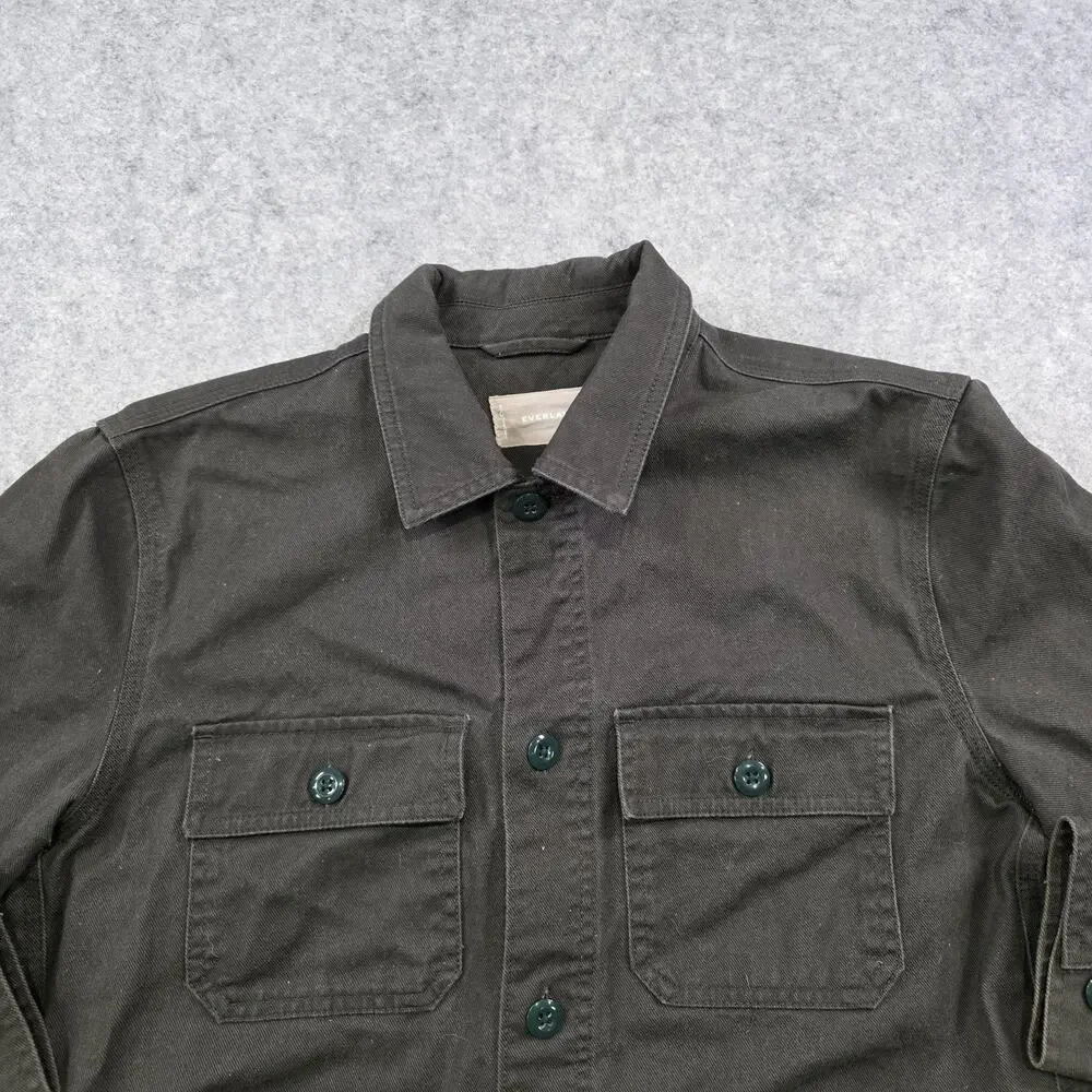 Everlane Jacket Mens Small Black Cotton Chore Utility Field‎ Pockets Workwear
